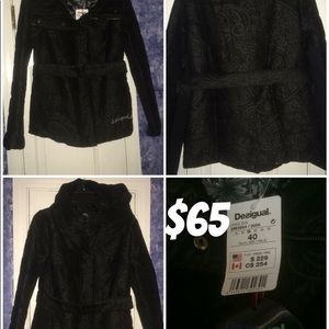 Desigual Eva Coat NWT, Black